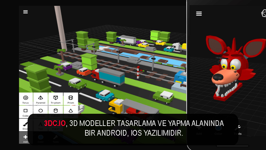 3DC.io, 3D modeller tasarlama ve yapma alanında bir android, ios yazılımıdır.