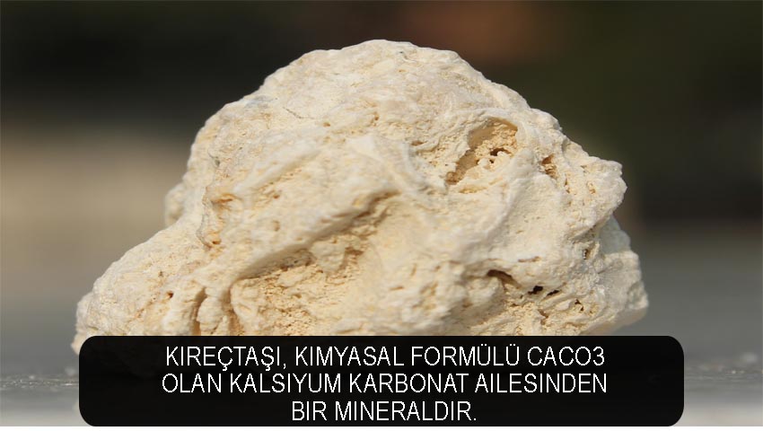 Kireçtaşı, kimyasal formülü CaCO3 olan kalsiyum karbonat ailesinden bir mineraldir.