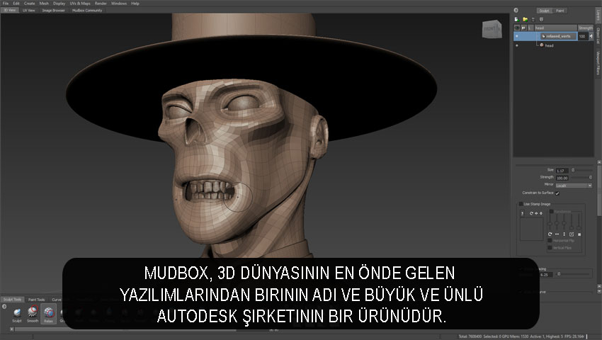 Mudbox, 3D dünyasının en önde gelen yazılımlarından birinin adı ve büyük ve ünlü Autodesk şirketinin bir ürünüdür.