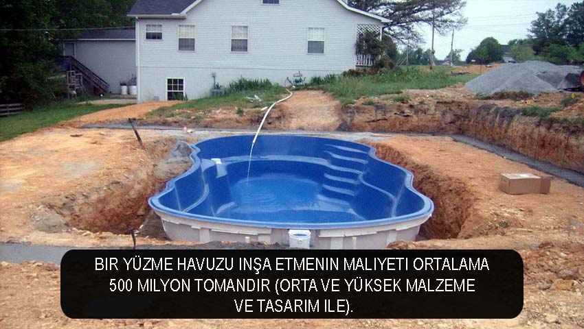 Bir yüzme havuzu inşa etmenin maliyeti ortalama 500 milyon tomandır (orta ve yüksek malzeme ve tasarım ile).