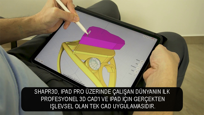 Shapr3D, iPad Pro üzerinde çalışan dünyanın ilk profesyonel 3D CAD'i ve iPad için gerçekten işlevsel olan tek CAD uygulamasıdır.