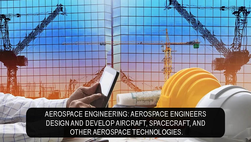 Aerospace Engineering Aerospace engineers design and develop aircraft, spacecraft, and other aerospace technologies.